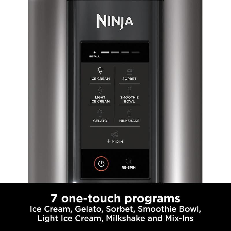 Ninja CREAMi NC300UK Ice Cream & Frozen Dessert Maker – 7 Programs, 2 Tubs