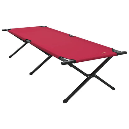Folding Camping Bed Set of 2, 210 x 80 cm, Red