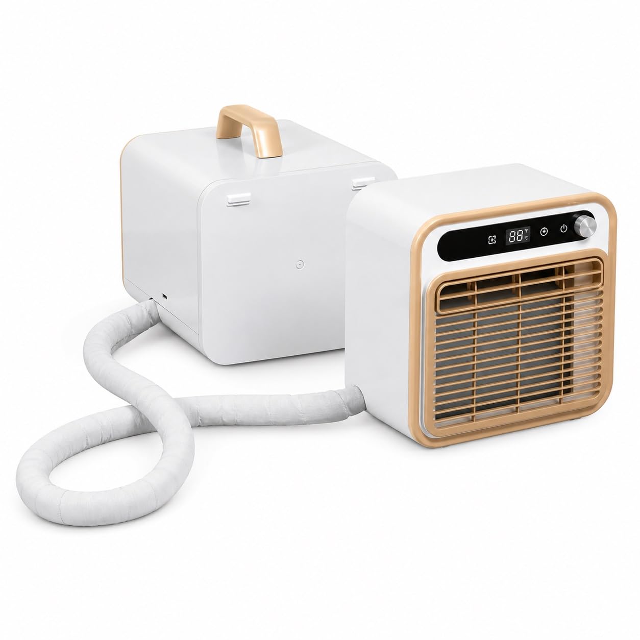 5000 BTU Portable Split AC, Smart Quiet Cooler with Remote & App Control, 12H Timer & 130m³/h Airflow, DIY Installation for Bedroom, Office, RV, Camping(1.5m tube)