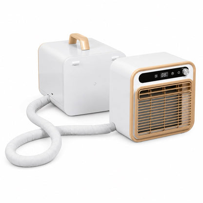 5000 BTU Portable Split AC, Smart Quiet Cooler with Remote & App Control, 12H Timer & 130m³/h Airflow, DIY Installation for Bedroom, Office, RV, Camping(1.5m tube)