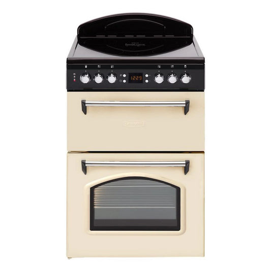 Leisure CLB60ECC 60cm Double Oven Electric Range Cooker – Cream, Multifunction Main Oven, Conventional Top Oven & Grill, Ceramic Hob, LED Timer, A Rated Efficiency, Stylish Traditional Design