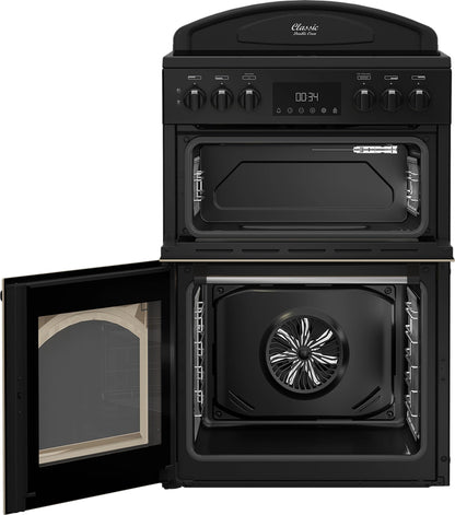 Leisure CLB60ECC 60cm Double Oven Electric Range Cooker – Cream, Multifunction Main Oven, Conventional Top Oven & Grill, Ceramic Hob, LED Timer, A Rated Efficiency, Stylish Traditional Design