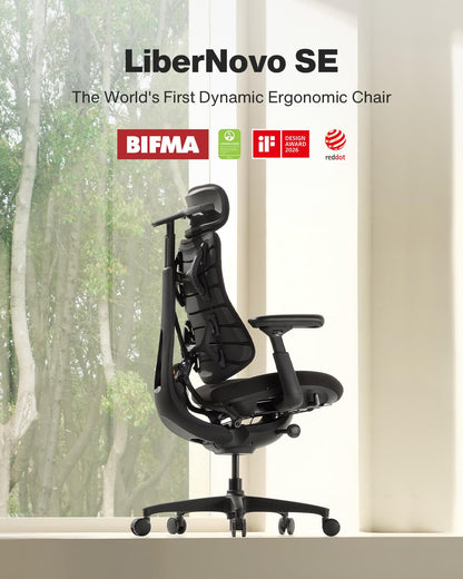 LiberNovo SE Ergonomic Office Chair, Adjustable Desk Chair