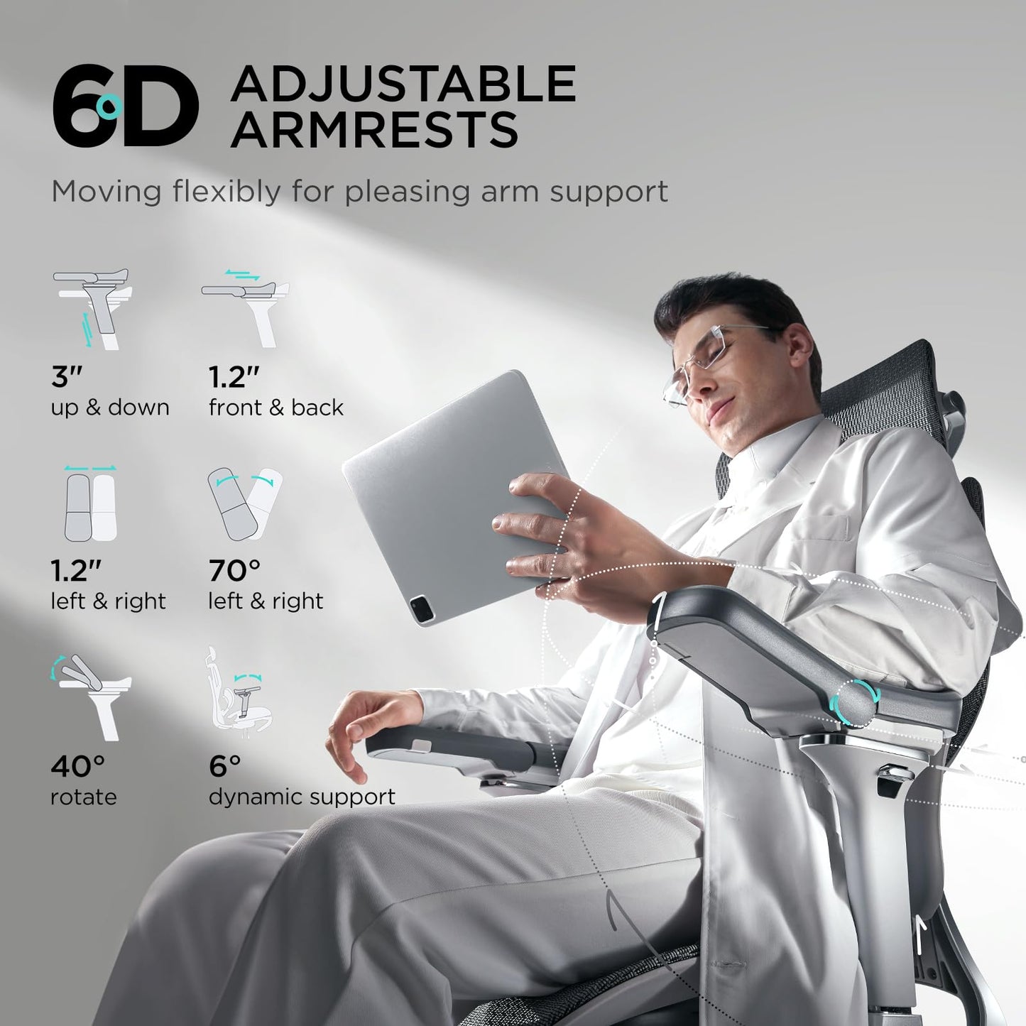 Hbada E3 Pro Ergonomic Office Chair with Dynamic Lumbar Support