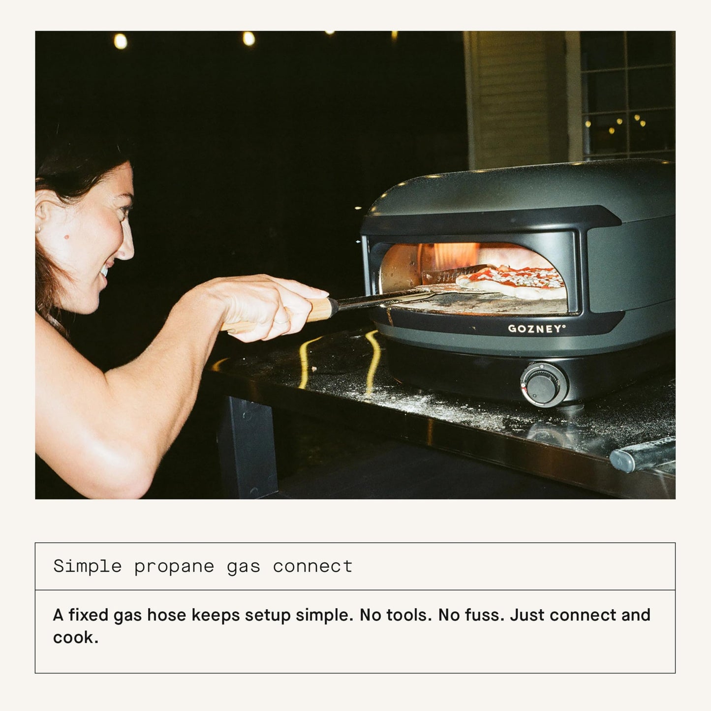 Gozney Arc Lite Outdoor Pizza Oven, Propane Gas Pizza Oven, Precision Flame Control, Cooks 12" Pizza in 60 Seconds, Heats up to 500°C - Off Black