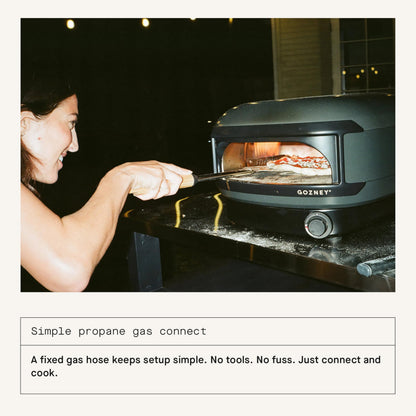 Gozney Arc Lite Outdoor Pizza Oven, Propane Gas Pizza Oven, Precision Flame Control, Cooks 12" Pizza in 60 Seconds, Heats up to 500°C - Off Black