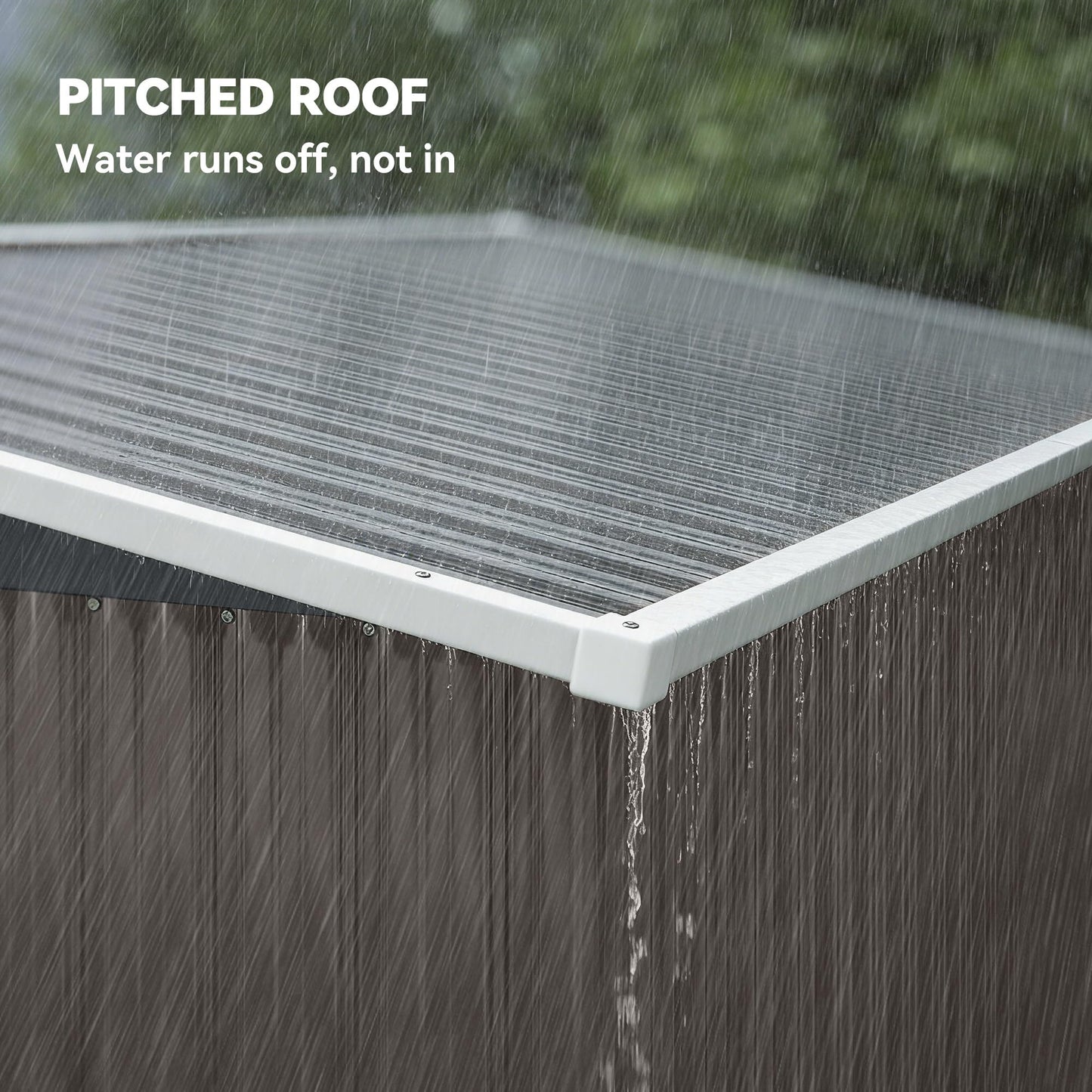 Outsunny 7.5 x 4.3ft Metal Garden Storage Shed Waterproof Vents Light Grey