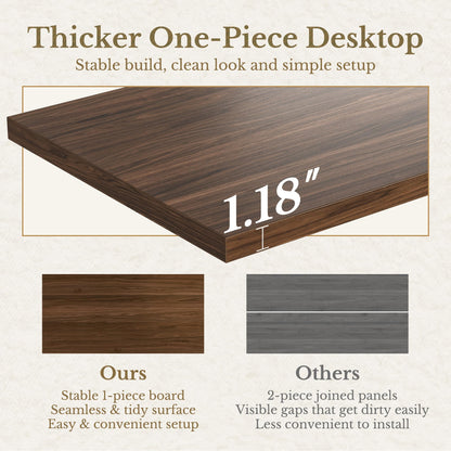 HUANUO 178×76cm Electric Standing Desk with Storage for Home Office