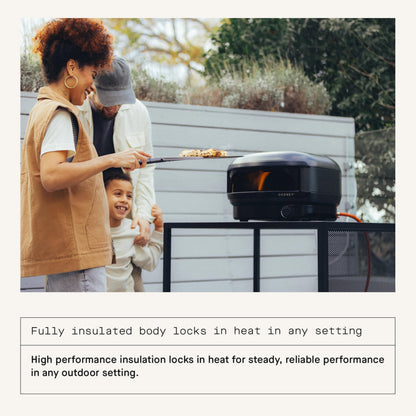 Gozney Arc Lite Outdoor Pizza Oven, Propane Gas Pizza Oven, Precision Flame Control, Cooks 12" Pizza in 60 Seconds, Heats up to 500°C - Off Black