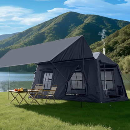 MOPHOTO Inflatable Tent 6-8 Person with Canopy, Grey