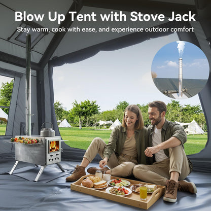 MOPHOTO Inflatable Tent 6-8 Person with Canopy, Grey