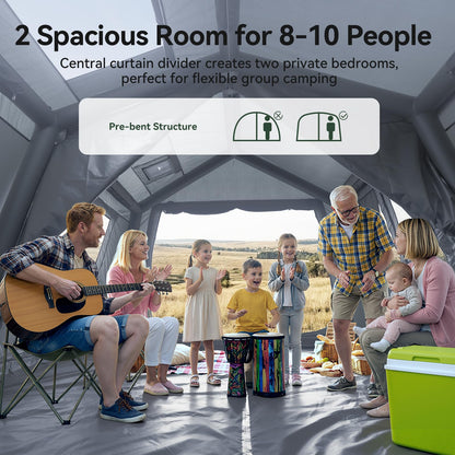 MOPHOTO Inflatable Tent 6-8 Person with Canopy, Grey