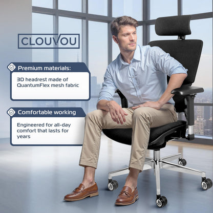CLOUVOU Ergonomic Office Chair for Home [Best Rated] Mesh Back