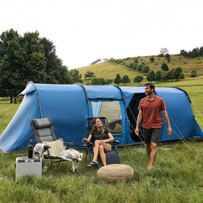 Hi-Gear Zenobia Eclipse 6 Man Tunnel Tent, Blackout Bedrooms