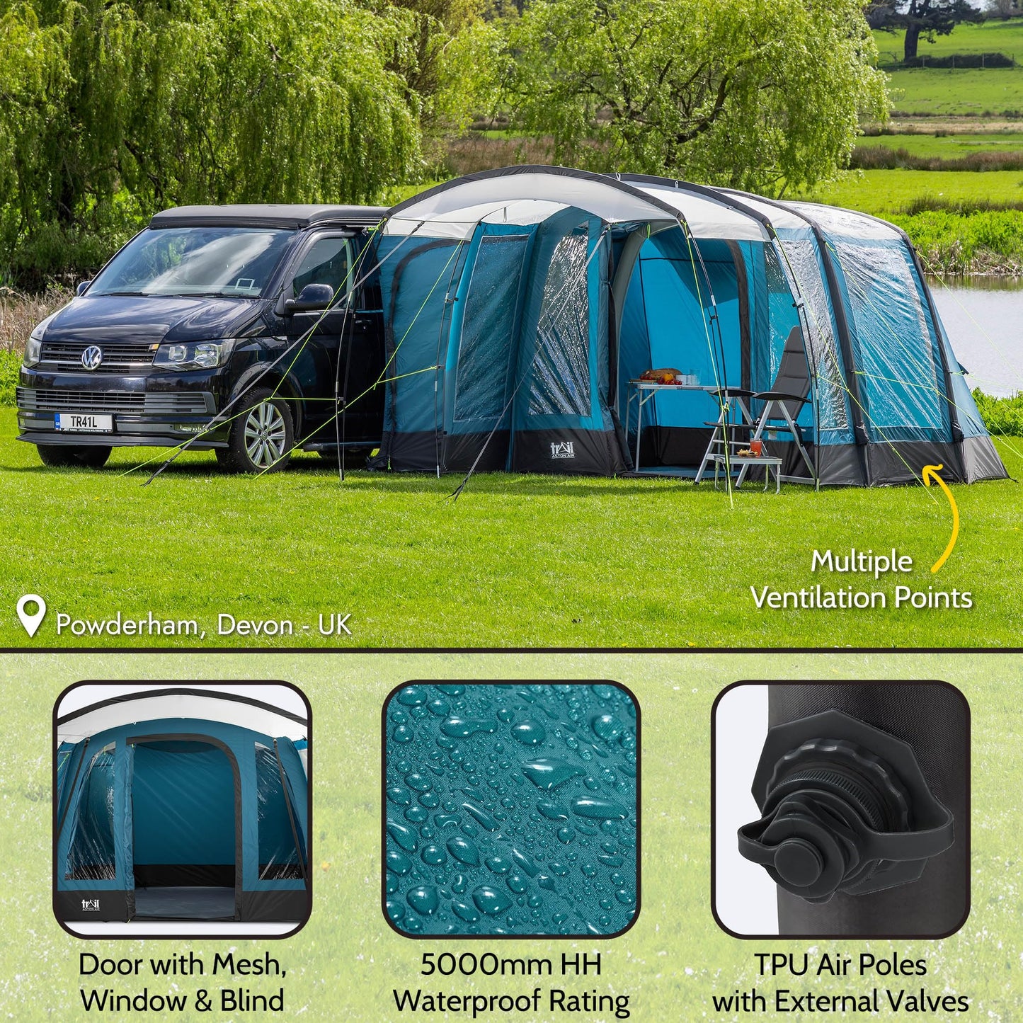 Trail Aston Air Driveaway Awning for Campervans, 5000mm