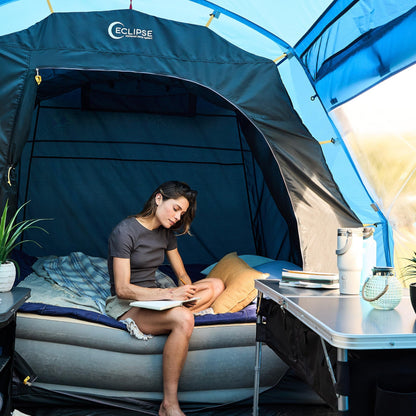 Hi-Gear Zenobia Eclipse 6 Man Tunnel Tent, Blackout Bedrooms