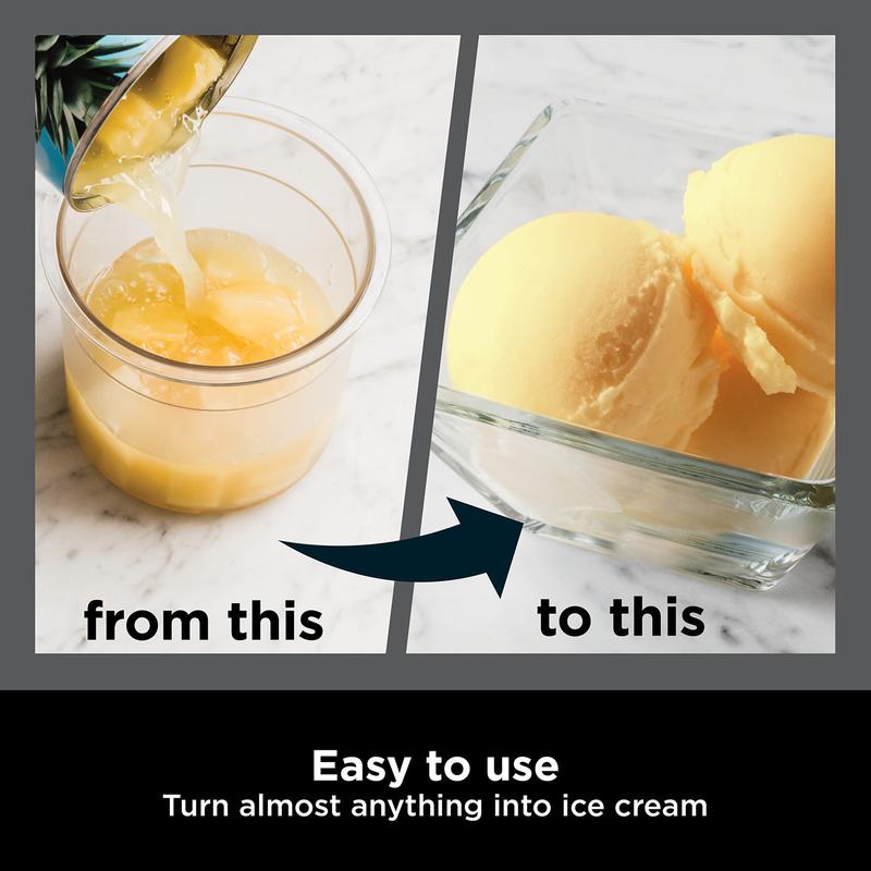 Ninja CREAMi NC300UK Ice Cream & Frozen Dessert Maker – 7 Programs, 2 Tubs