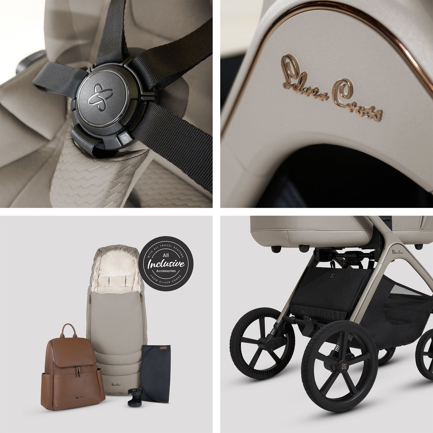 Silver Cross Cove Ultimate (Pebble 360 PRO2) Travel System - Champagne