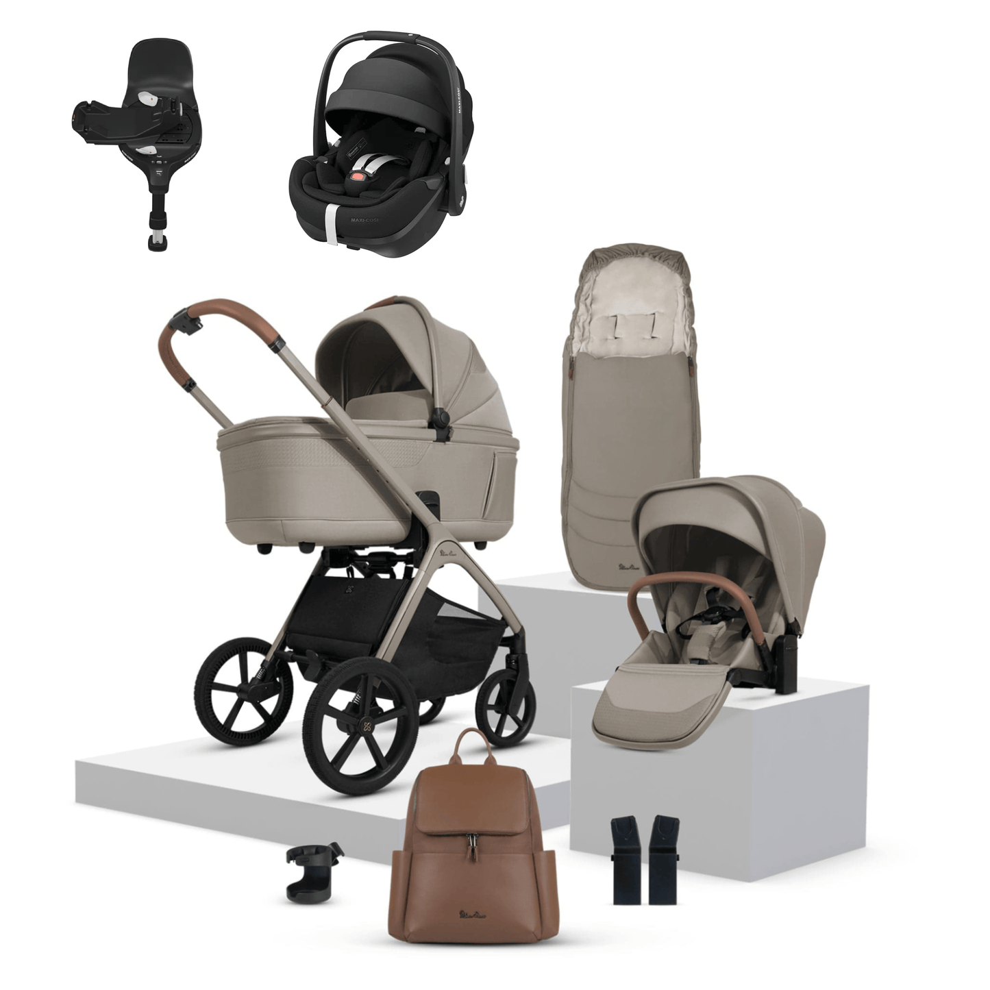 Silver Cross Cove Ultimate (Pebble 360 PRO2) Travel System - Champagne